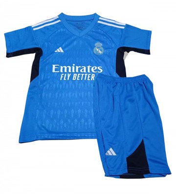 Real Madrid Målmand Replika Babytøj Udebanesæt Børn 2023-24 Kortærmet (+ Korte bukser)